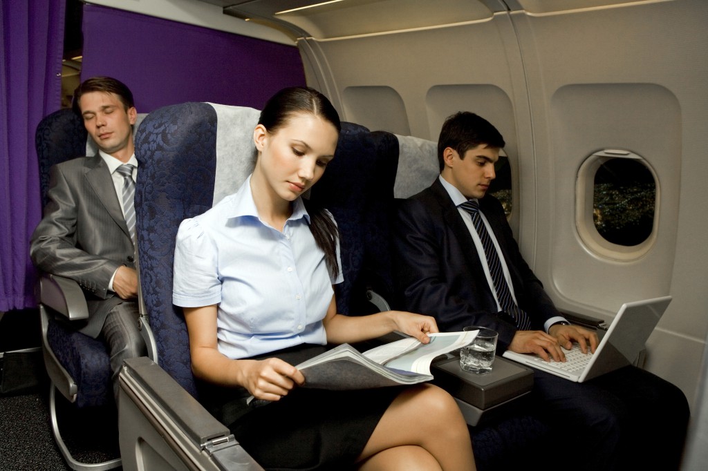 people on airline flight