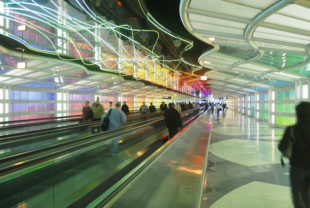 people at airport