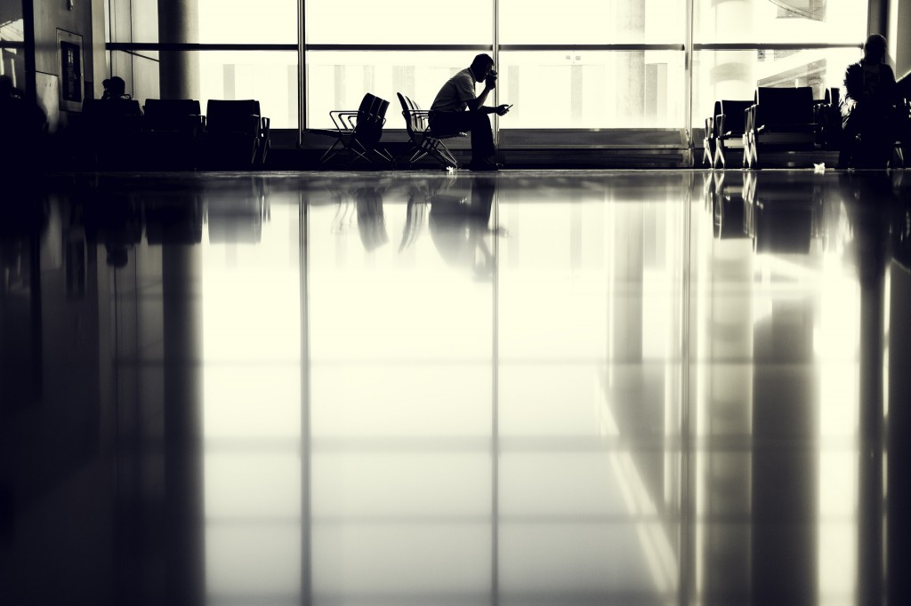 man in airport