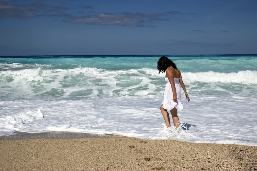 woman on the beach