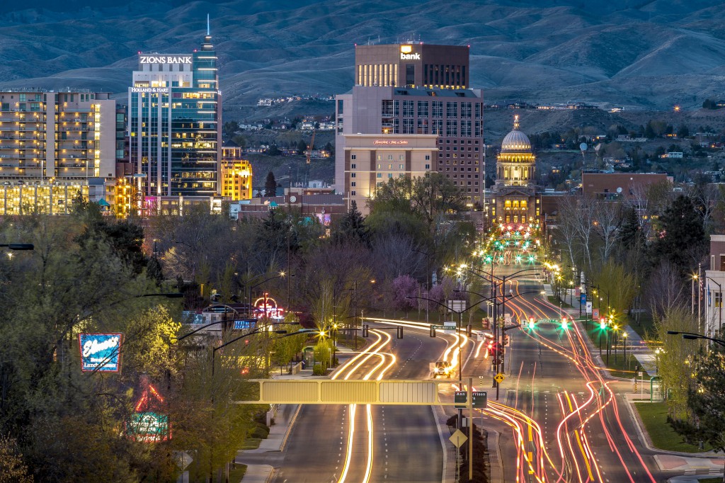 Boise skyline to answer question of where should i go on vacation